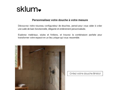 Nouveau configurateur de douches : créez la vôtre