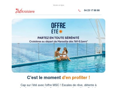 ⚡Offre été MSC, foncez !