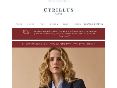 Sublime tailoring | -40% sur votre 2e article*