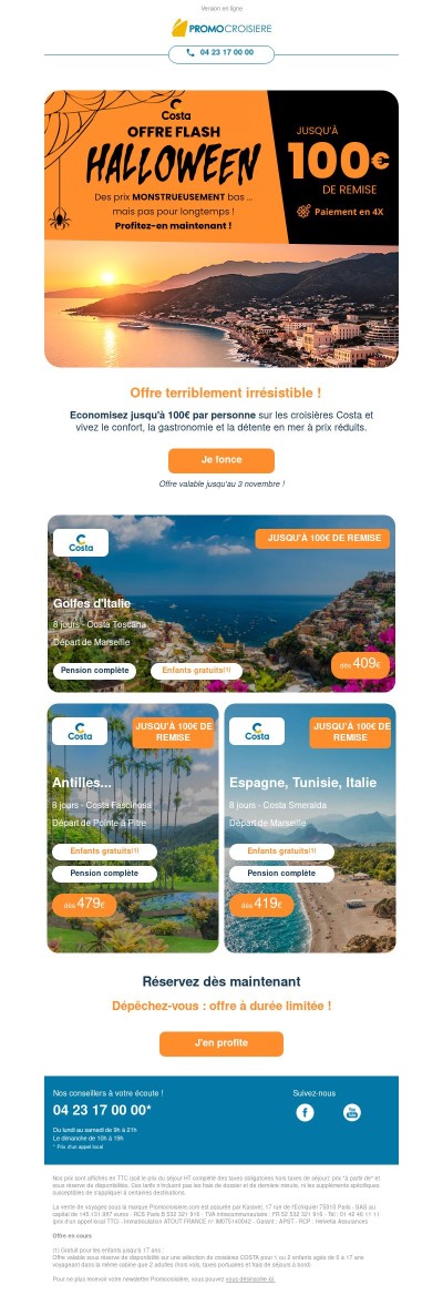 🎃 [IMMANQUABLE] Offre flash Halloween Costa !