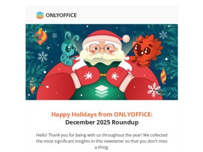 Happy Holidays from ONLYOFFICE: December 2025 Roundup