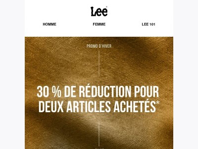 Offres d’hiver : 30 % dès 2 articles