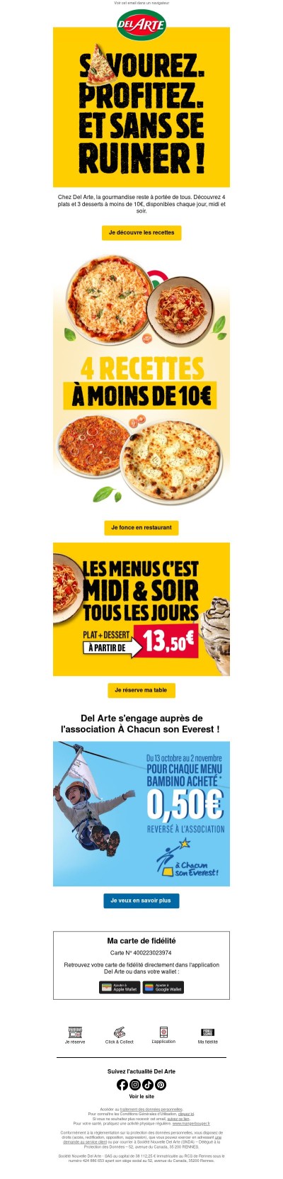 Des petits prix toute l'année 🍕