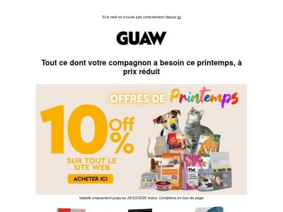 -10% sur ses produits préférés ce printemps 🌼