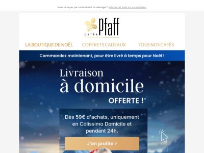  🎅  HAPPY NOËL : livraison domicile OFFERTE !