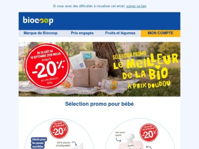 Le meilleur de la bio pour bébé !
