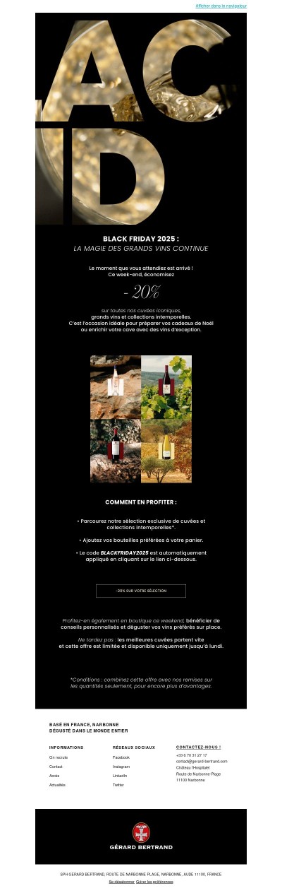 Le Black Friday Gérard Bertrand est lancé !