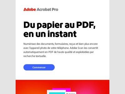 Transformez instantanément n'importe quel document papier en PDF