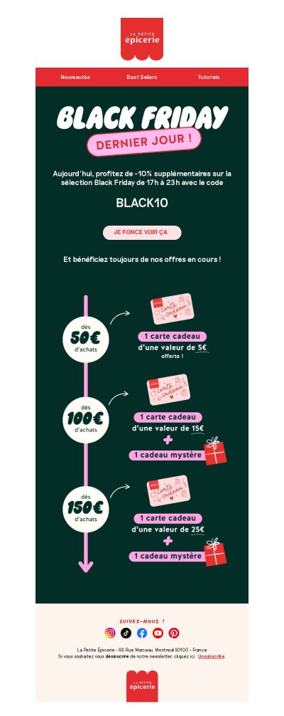 ⏰ Happy Hour : -10 % supplémentaires pour terminer le Black Friday