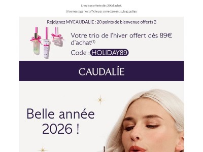 Caudalie vous souhaite une bonne année 2026 !