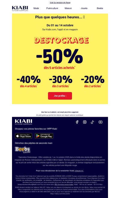 📢 DERNIER JOUR : Jusqu'à -50% dès 5 articles achetés !