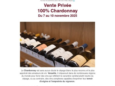 Vente Privée - 100% Chardonnay
