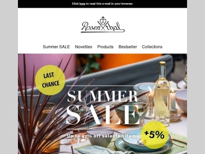 The summer sale ends today ☀️
