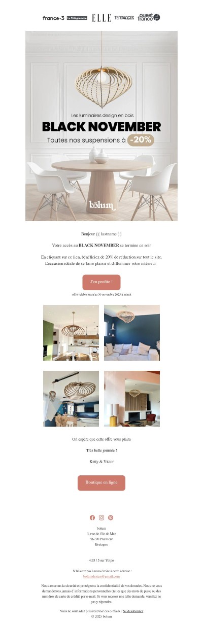 {{ lastname }}, votre accès aux -20% se termine ce soir ⏳