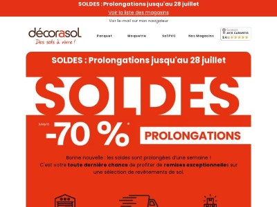 🚨Bonne nouvelle : les soldes sont prolongées !