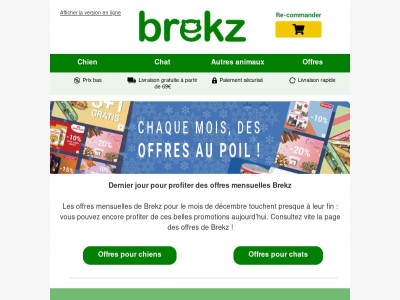 Dernier jour pour profiter de ces offres du mois