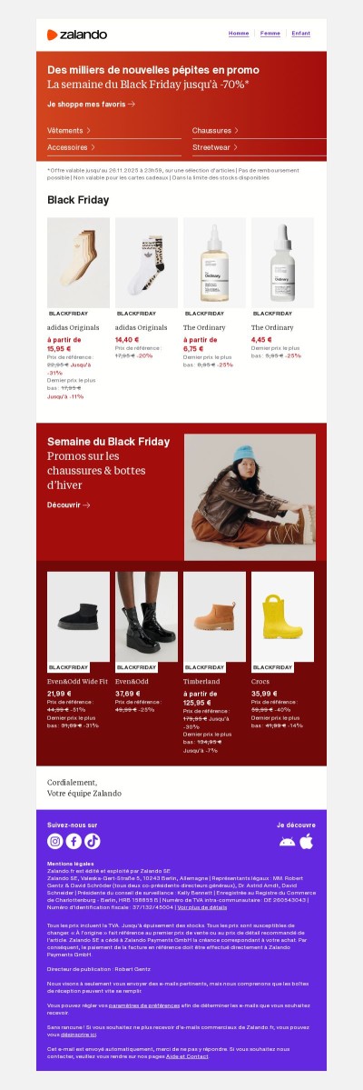   Ne ratez pas nos promos jusqu’à -70%*