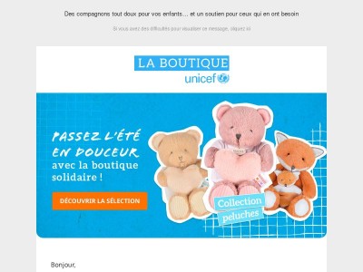 En juin, faites le plein de douceur avec nos peluches solidaires