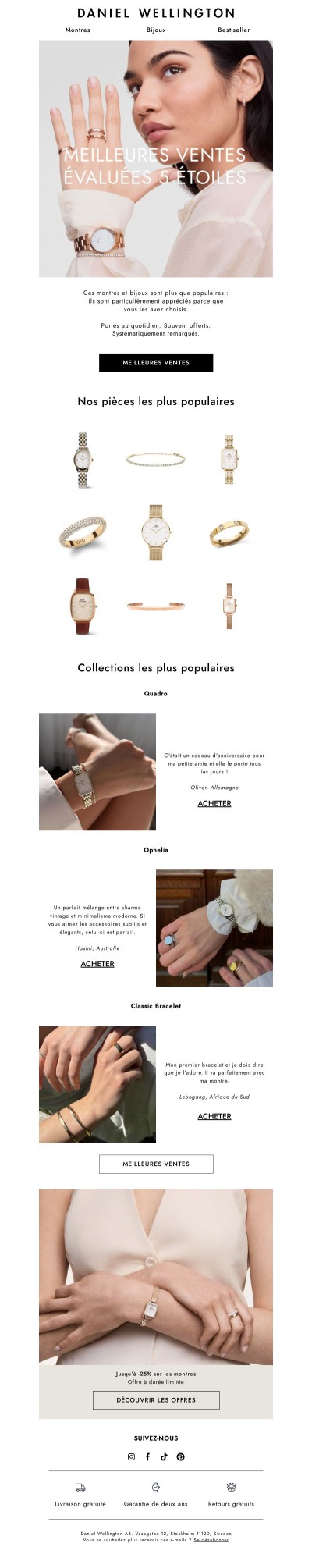 Des pièces 5 étoiles mondialement appréciées