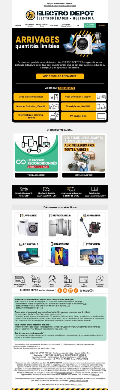 Nouveaux arrivages chez ELETRO DEPOT !!! 😍