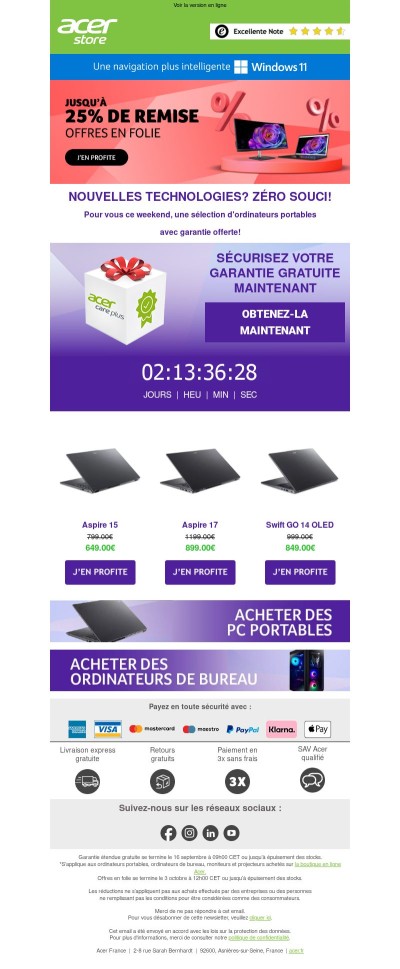 Jusqu'à 25% de réduction + garantie offerte ? C'est de la folie !