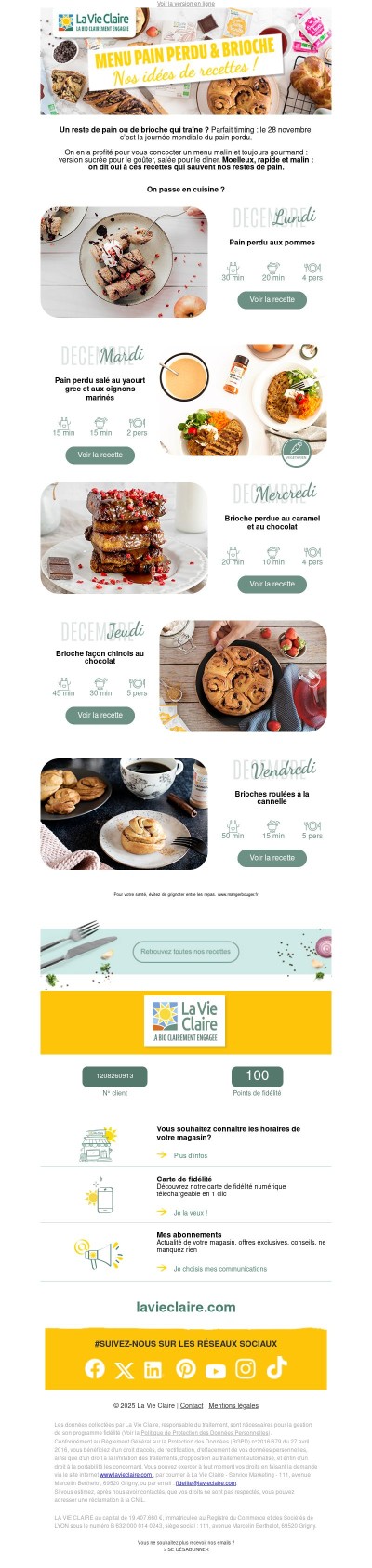 Votre menu moelleux : pain perdu & brioche !