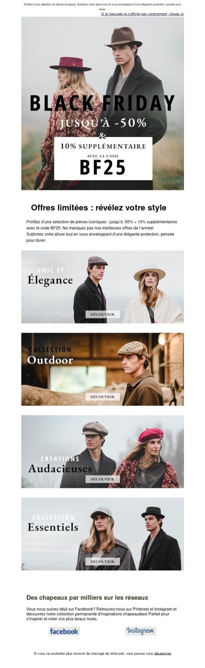 Black Friday jusqu'à -50% & -10% Extra