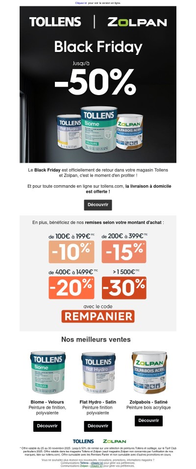 ⚫ Black Friday Tollens : c'est maintenant ! ⚫