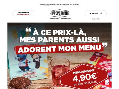 🎁 Le menu enfant est à 4,90€ jusqu'au 1er mars !