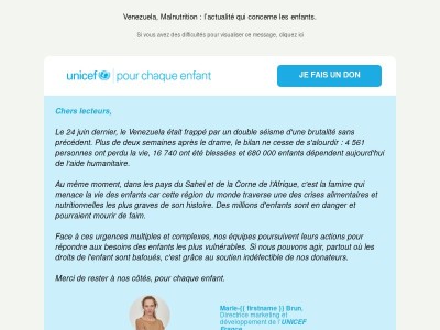 Crises humanitaires : merci pour votre engagement à nos côtés