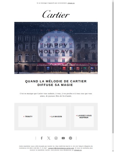 Cartier vous souhaite de joyeuses fêtes​