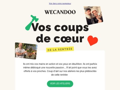 Et les ateliers stars de la rentrée sont… 🥁