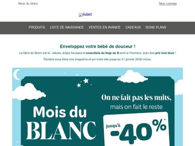 🤍 Mois du blanc : jusqu'à -40% !