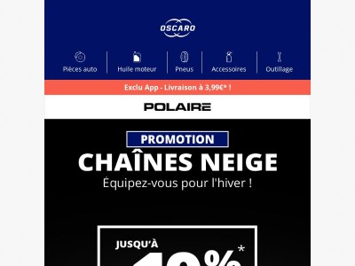 ⏱️ Offre limitée | Jusqu'à -10% sur les chaînes POLAIRE !