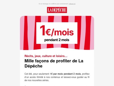 ⛱️ Découvrez nos séries de l’été pour 1 € par mois !