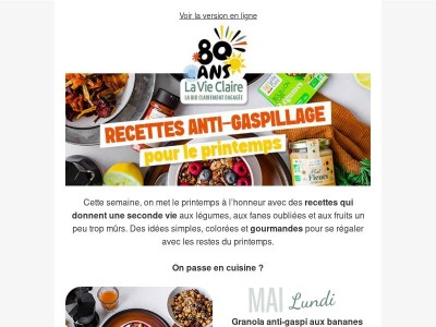 Votre menu anti-gaspi pour le printemps !
