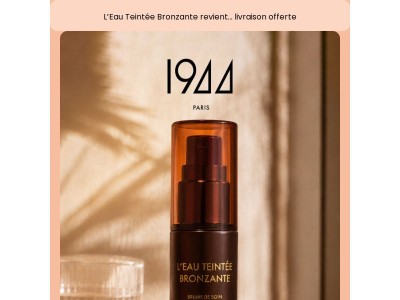 L’Eau Teintée Bronzante revient… livraison offerte