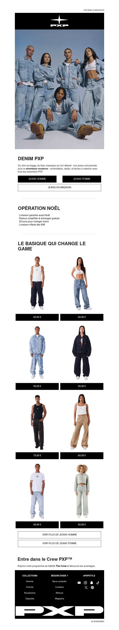 Les essentiels denim sont là.