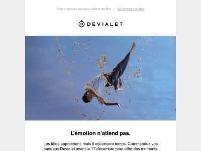 Dernier rappel pour vos cadeaux Devialet.
