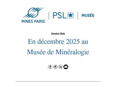 En décembre au Musée de Minéralogie