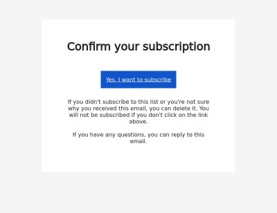 Confirm Your Subscription