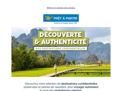 Découvrez nos destinations confidentielles ✨