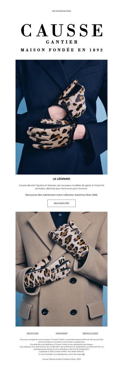 Nouveauté : le gant léopard