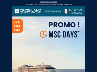 Offre flash MSC : embarquez au départ de Marseille !