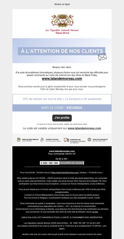 Nos excuses pour les difficultés rencontrées, une surprise vous attend !