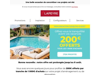 Derniers jours : votre offre est prolongée jusqu'au 8 août