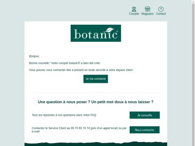 Votre compte botanic® a bien été créé !