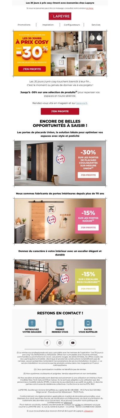 Dernière chance : jusqu’à 30% de réduction !