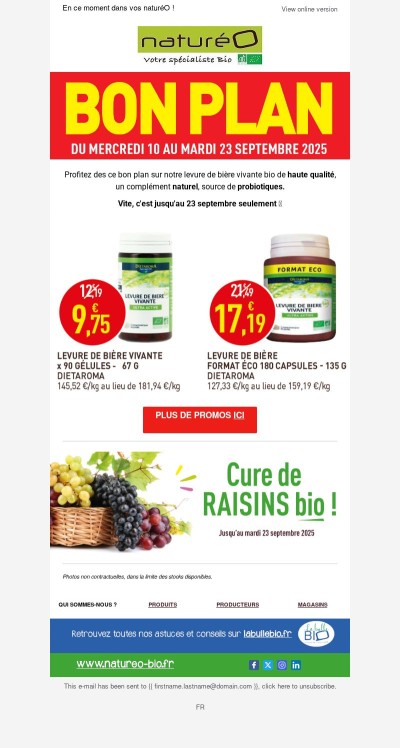 -20% sur la levure de bière BIO !