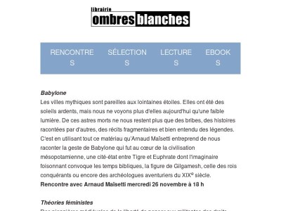 Entre histoire, féminismes et écologie, les rencontres à la librairie la semaine prochaine